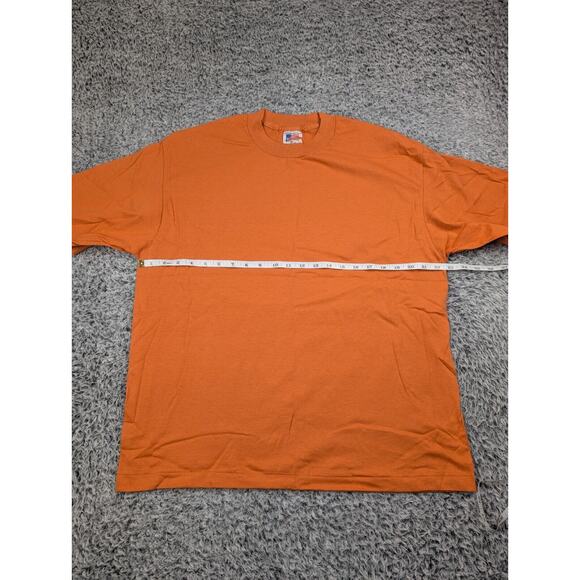 Vintage Clothes To Live In Shirt Men Extra Large Orange Crew Neck Single Stitch - Picture 3 of 6